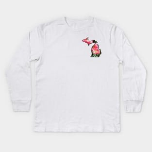 Michigan Full Bloom Kids Long Sleeve T-Shirt